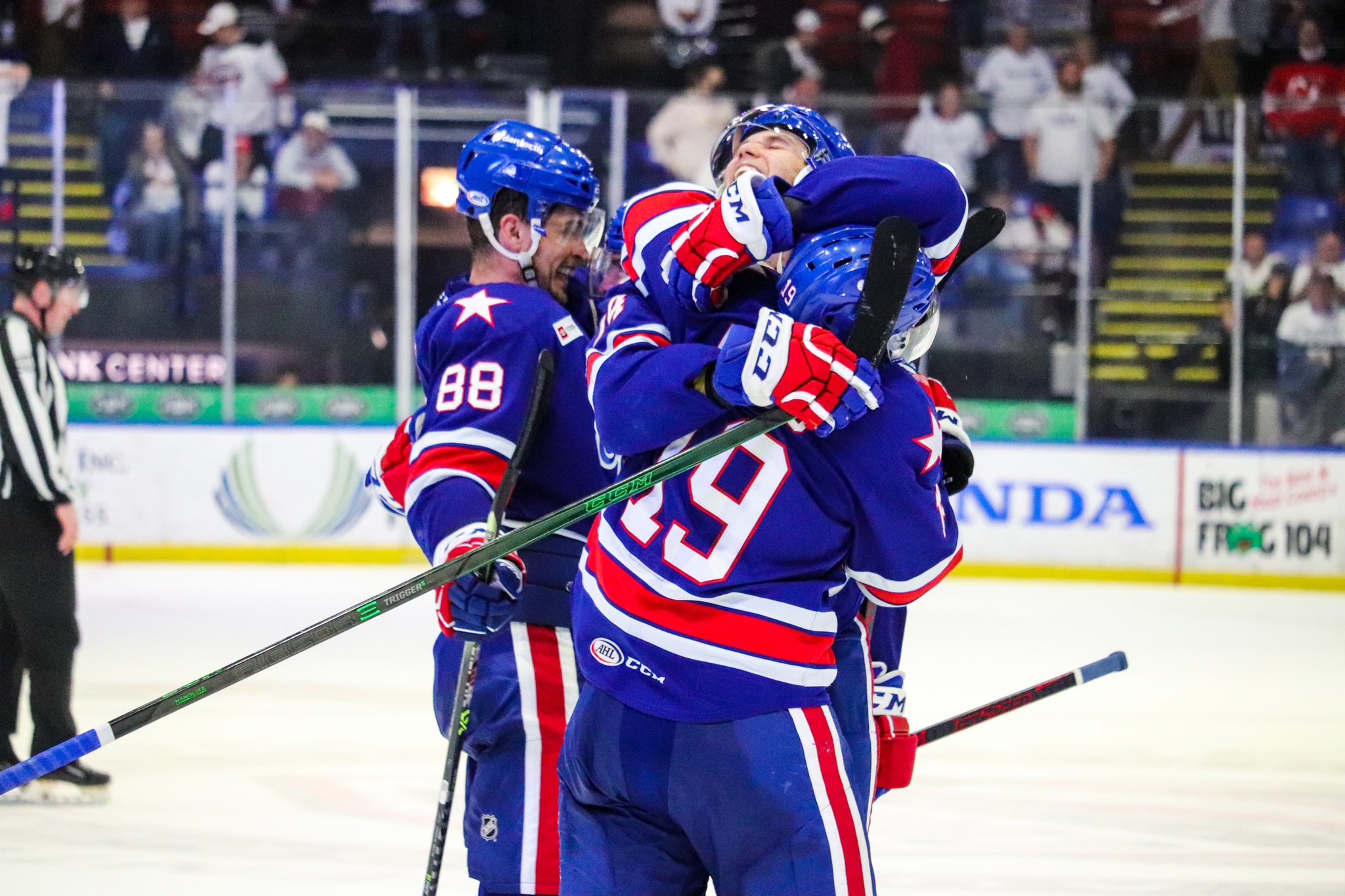 Amerks rally to top Comets, advance to North Division Finals