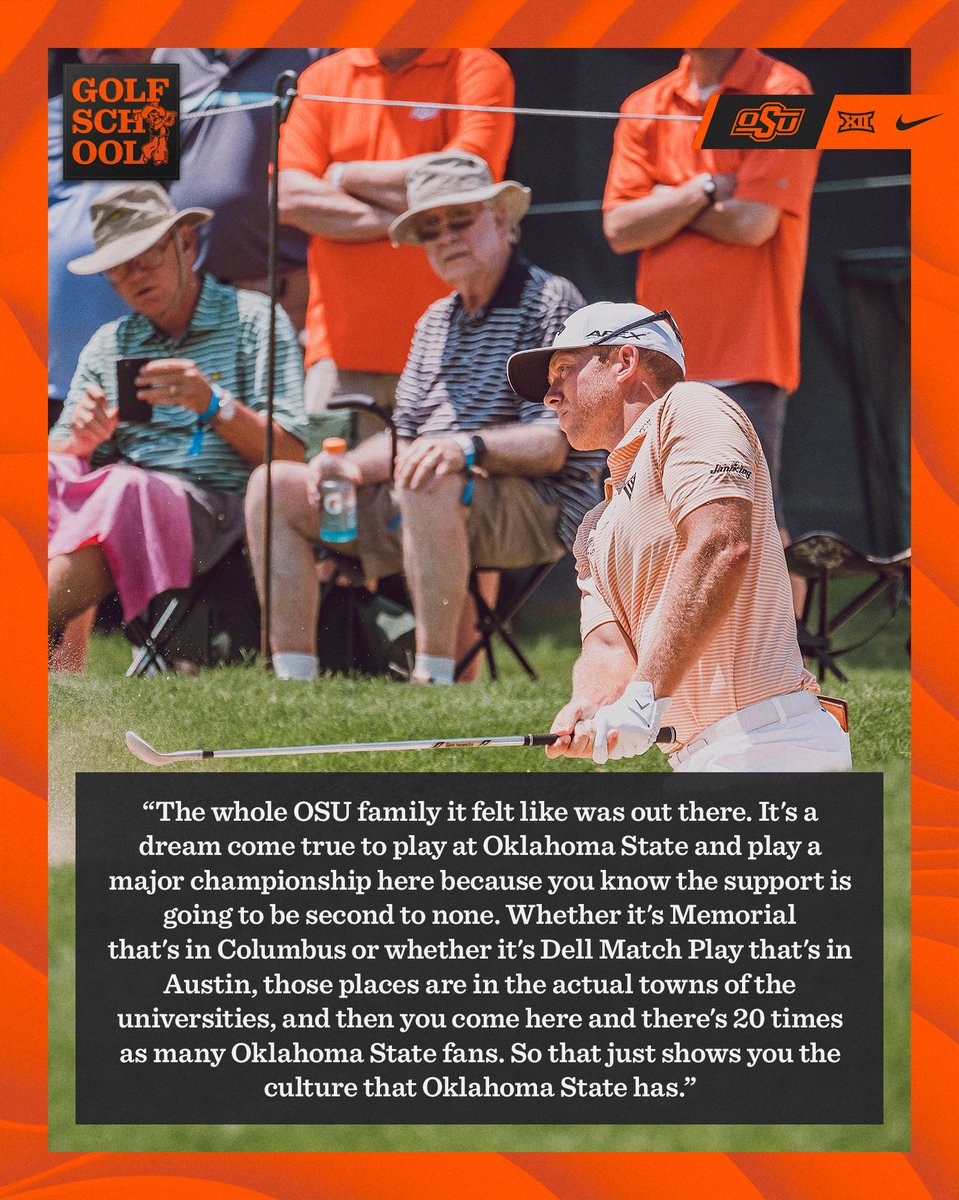 OSUCowboyGolf's tweet photo. 🗣🗣🗣 @TalorGooch 

#okstate | #golfschool https://t.co/lm6vTZ45S8