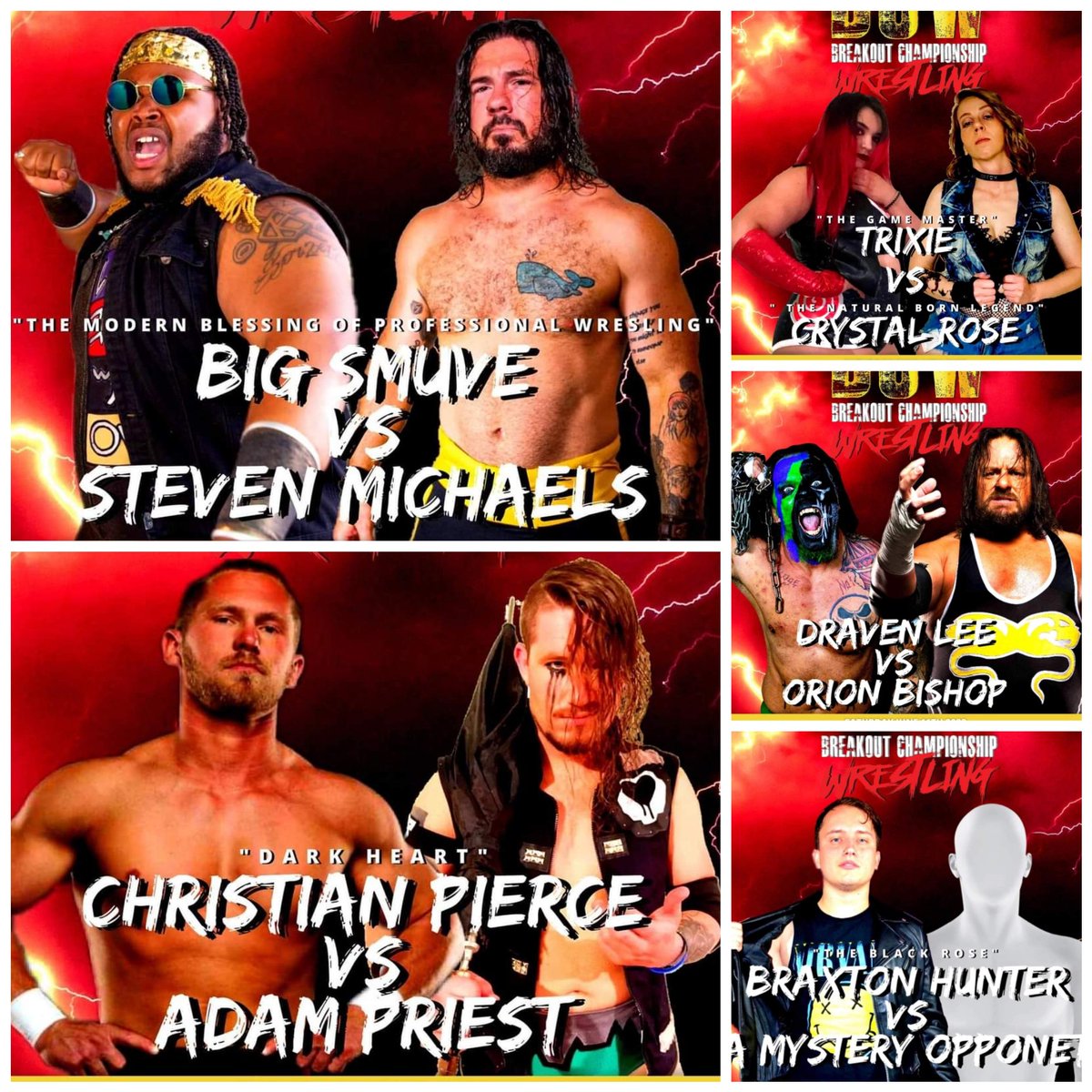We cant wait to bring you this show from a brand new venue! Be there 6/11/22 at the Cullman Fairgrounds Theatre in Cullman,Al!! Great Matches, Food Truck, Ice Cream, and more! @Big_Smuve <a href="/LupineFiasco/">Lupinefiasco</a> <a href="/Adam_Priest_/">PRIEST</a> <a href="/Darkheart_CP/">"DARKHEART" Christian Pierce</a> @twisted_trixie1 <a href="/Crystal88653083/">Crystal Rose</a> @BraxtonHunterPr