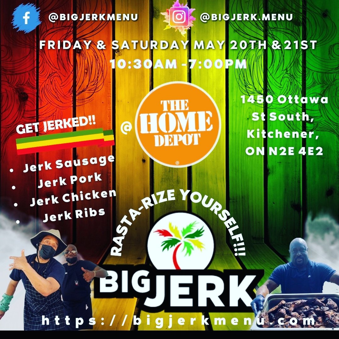 bigjerk_menu's tweet photo. See you at homedepot 
Our commercial Kitchen  at 70 Dumart Pl 
Will be closed all Day Friday May 17th.
Soooo come check us at home Depot 

#FridayVibes #jerkfriday #bigjerk #bigjerkmenu #jamaica https://t.co/Jn2ZD4jIi6