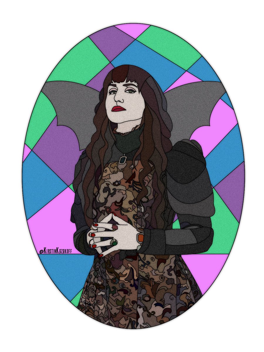 'You are supposed to support me when I want to murder someone!'
My Nadja stained glass illustration is complete!
Took 17 hours and 15 minutes.
#whatwedointheshadows #wwdits #wwditsfanart #whatwedointheshadowsfanart #teamnadja #wwditsnadja #natasiademetriou