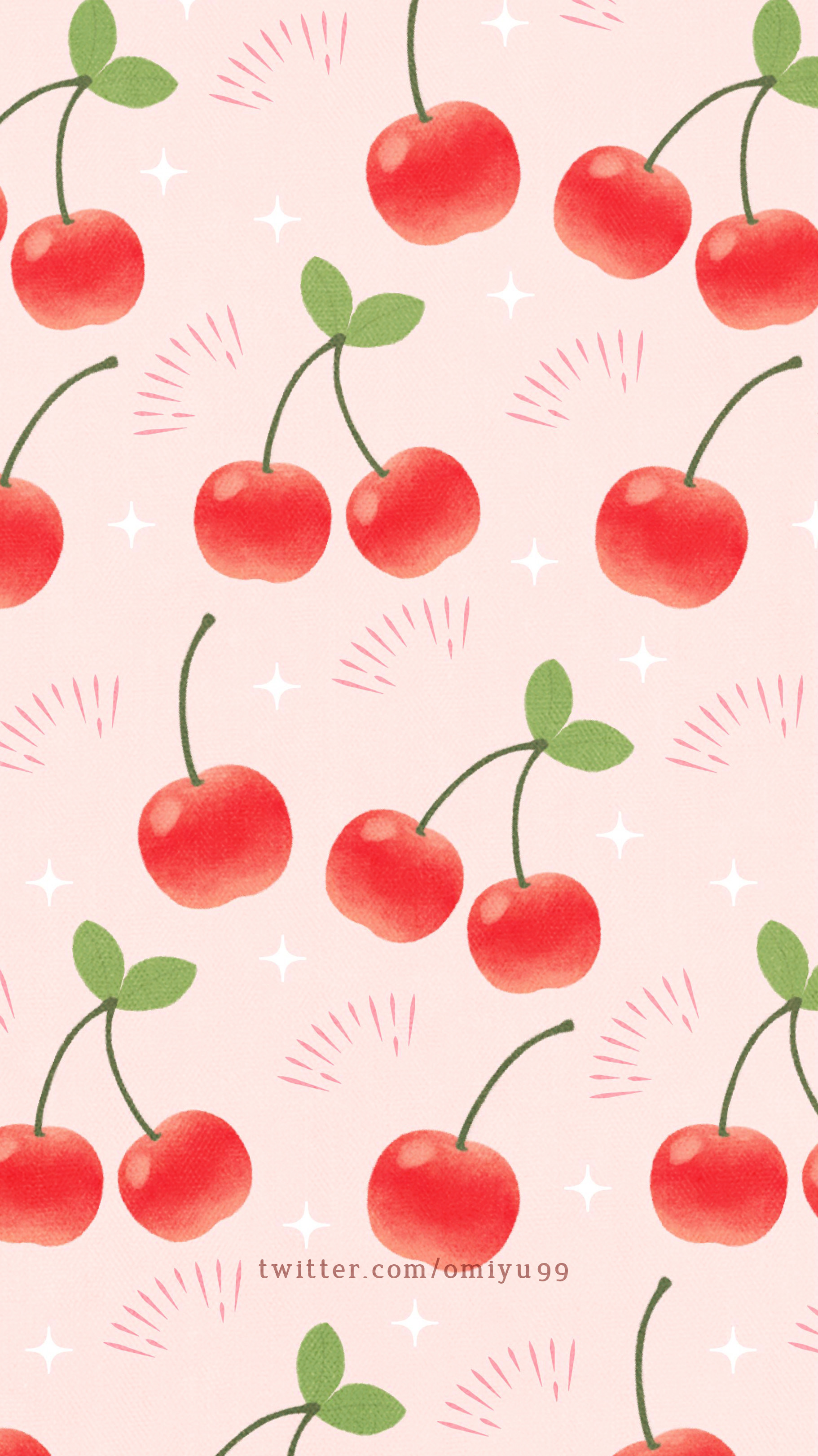 Omiyu お返事遅くなります さくらんぼづくしな壁紙 Illust Illustration 壁紙 イラスト Iphone壁紙 さくらんぼ Cherry Fruit 食べ物 T Co 7nqvu0lmri Twitter