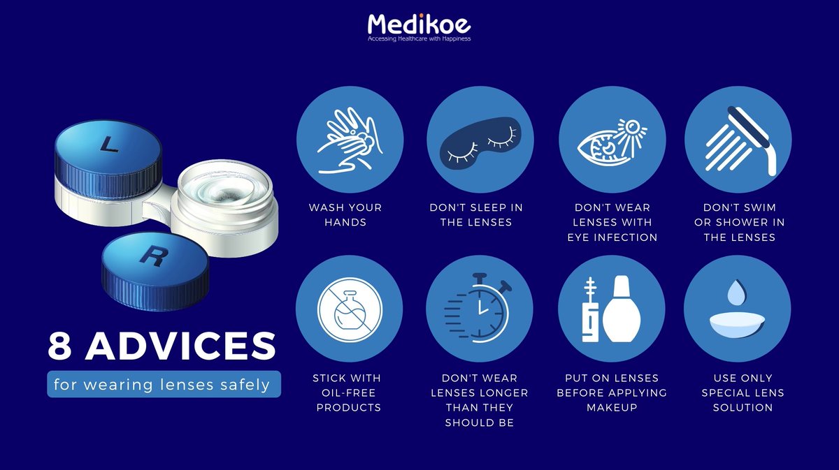 medikoeupdates's tweet photo. You must clean and disinfect any contact lens you remove from your eye before you put the lens back in. Read more about, common mistakes which might damage your eyes- https://t.co/IJkeDmqsFh

#eyecare #eyemakeup #eyes #lense #Lensecare https://t.co/vG623BTOwD