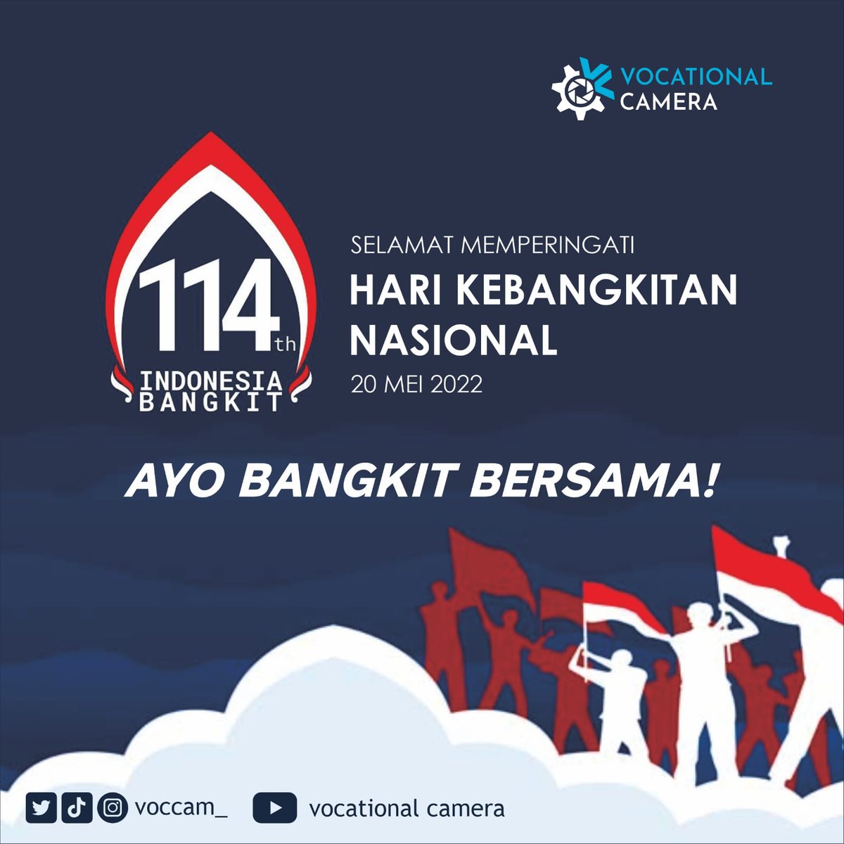 voccam_'s tweet photo. Selamat Hari Kebangkitan Nasional ke-144 tahun !!!

Ayo bangkit bersama dari segala keterpurukan. Semangat terus untuk membangun Indonesia menjadi lebih sejahtera dan makmur. https://t.co/WofhxaNlfN