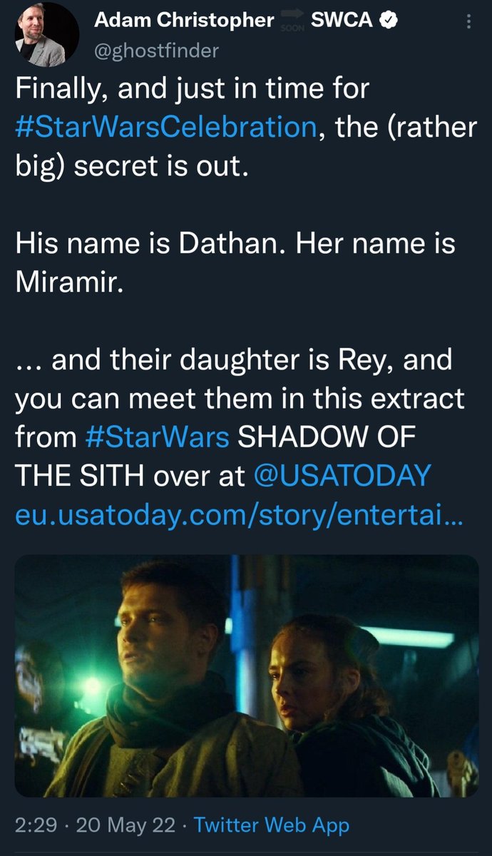 galatians_4_6's tweet photo. So at SW Celebration, Rey's Great grandmother family name will be revealed as 'Martha'? & why was it so? #SaveMartha 🤣 https://t.co/4uApLOfNNa