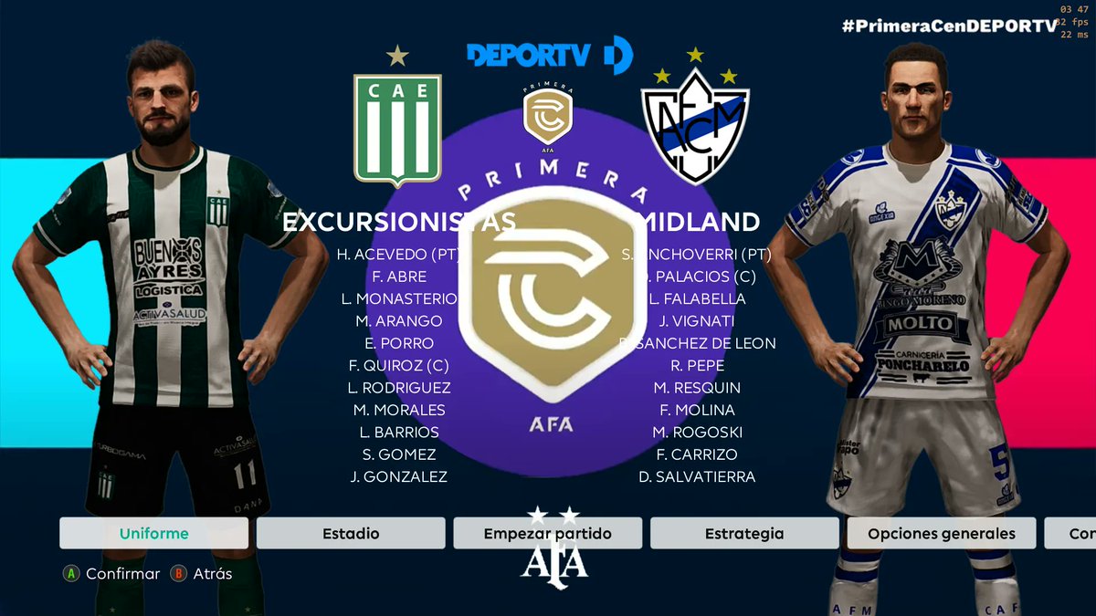 #PrimeraCenDEPORTV #PES21