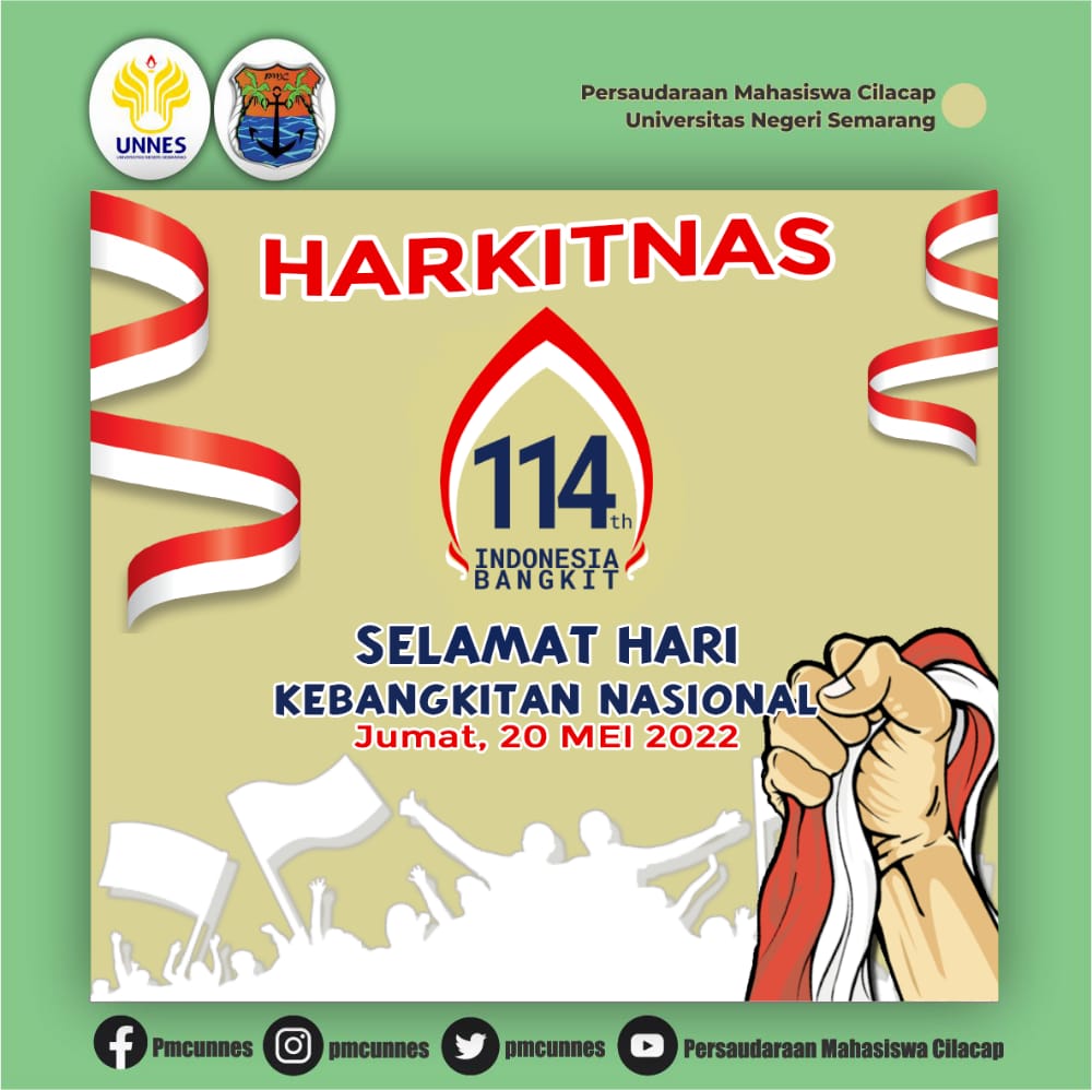 pmcunnes's tweet photo. *[SELAMAT HARI KEBANGKITAN NASIONAL]*

Mari teruskan spirit Boedi Oetomo untuk Indonesia maju dan lebih baik.

PMC UNNES

–––––––––––––––
FB : Pmcunnes 
Ig/Twitter : @pmcunnes 
Line : @xn2425y 
YouTube : Persaudaraan Mahasiswa Cilacap https://t.co/kUbsmc53lQ
