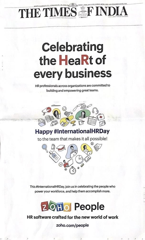 chalshr's tweet photo. #HR #HumanRelations
#HandleWithCare
#HRfromHeart
#InternationalHRday
#InternationalHRWeek
#People #PeopleFirst
#CelebratingHR @ZohoPeople @Zoho
#Zoho #GoZoho β€οΈπππ https://t.co/n3asJftegk