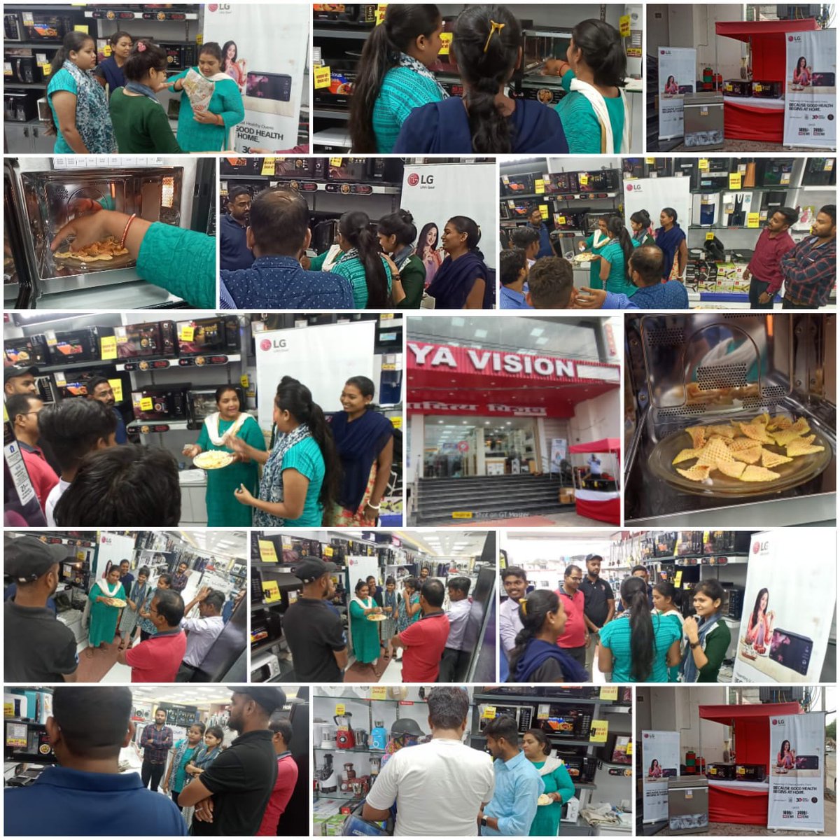 VisionAditya's tweet image. Yesterday's shopfront activity at Aditya Vision Jamshedpur. Hurry up! Visit your nearest Aditya Vision and get the live demo sessions. 😋

📍Jamshedpur
📱 9955555544
🌐 bit.ly/3LQENUt

#Demosessions #Cookingsession