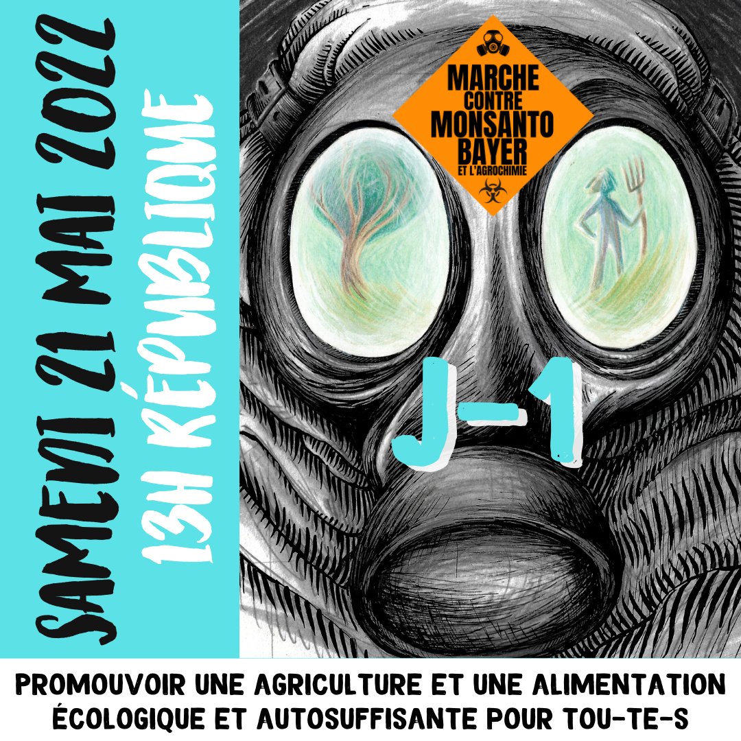 J-1 avant la Marche contre #Monsanto !

Cultivons un autre monde ✊ !

Extrait de notre tribune parue sur @Médiapart :
A lire et signer ici➡️ blogs.mediapart.fr/les-invites-de…

RV demain à 13h Place de la République !

Infos ➡️ fb.me/e/2gQvBMtLO