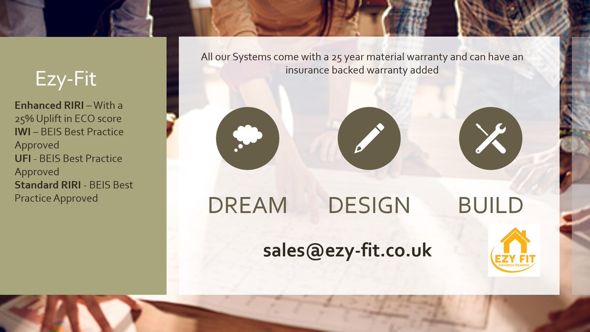 Ezy_Fit's tweet photo. Ezy Fit -  The only system designer with a innovative Room In Roof that can offer a 25% uplift in #ECO scores and be used on Band D properties. We can also offer #UFI #IWI and #Loftroll. Email sales@ezy-fit.co.uk today. #ECO3 #ECO4 #RIRI #insulation https://t.co/xkXLNeOn6C