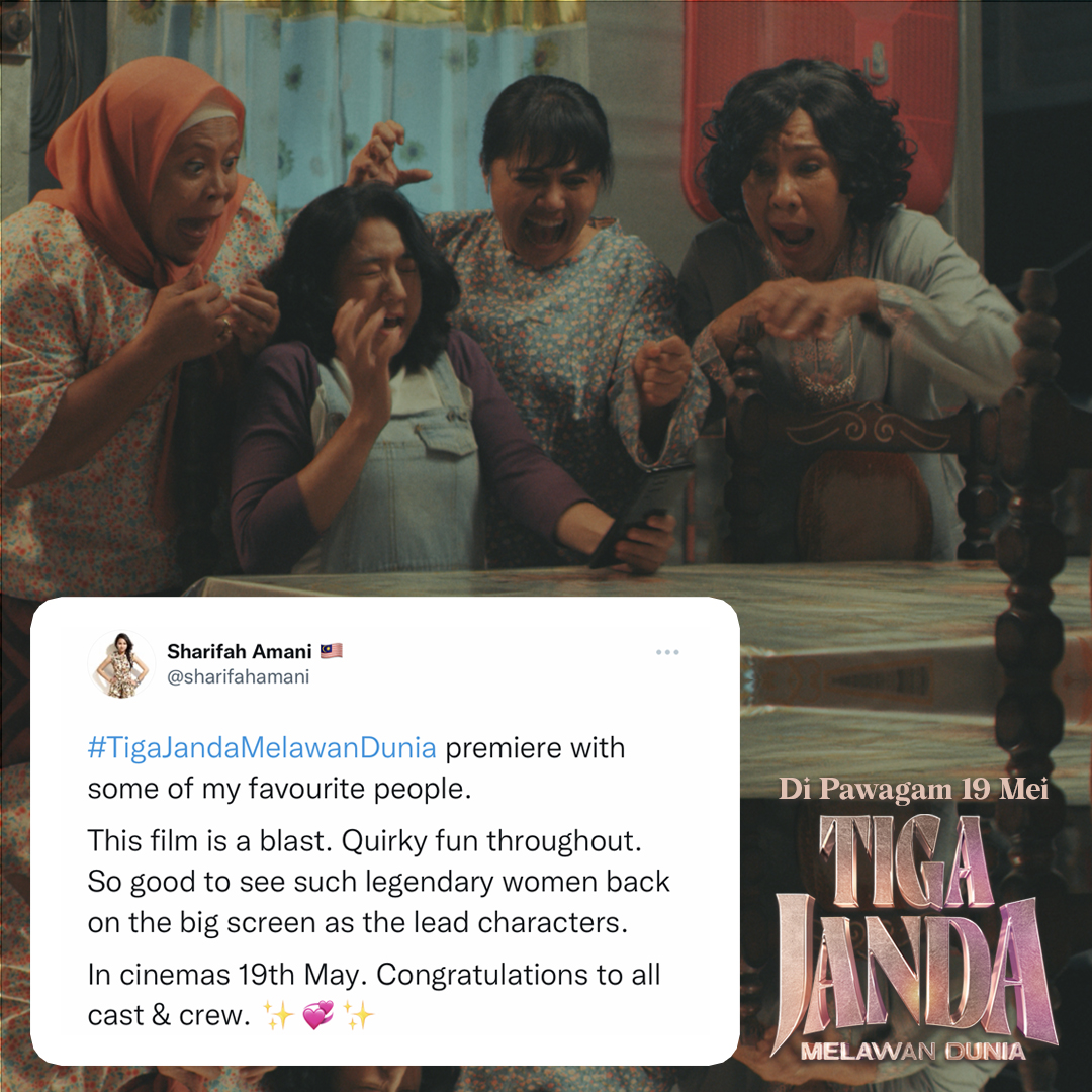 GSC_Movies's tweet photo. Min terharu.. Tengok la banyak sangat review positif dari penonton #TigaJandaMelawanDunia 🥹♥️

Malam minggu ni bos jom beli tiket cepat!

@CeddyOrNot @sharifahamani @sultanmuzaffar  #KhatijahTan #RajaAzura #NormanHakim #GSCMovies #komedi https://t.co/Vpuu13I9E3