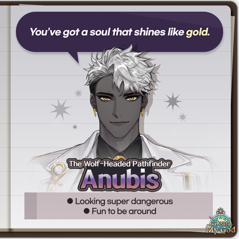 루시드림lucydream Dear My God Second Supernatural You Ve Got A Soul That Shines Like Gold The Wolf Headed Pathfinder Anubis Pre Register Now T Co Ytrn7tmzvx Otome Deearmygod Storygame T Co Bsyaezk0vw Twitter