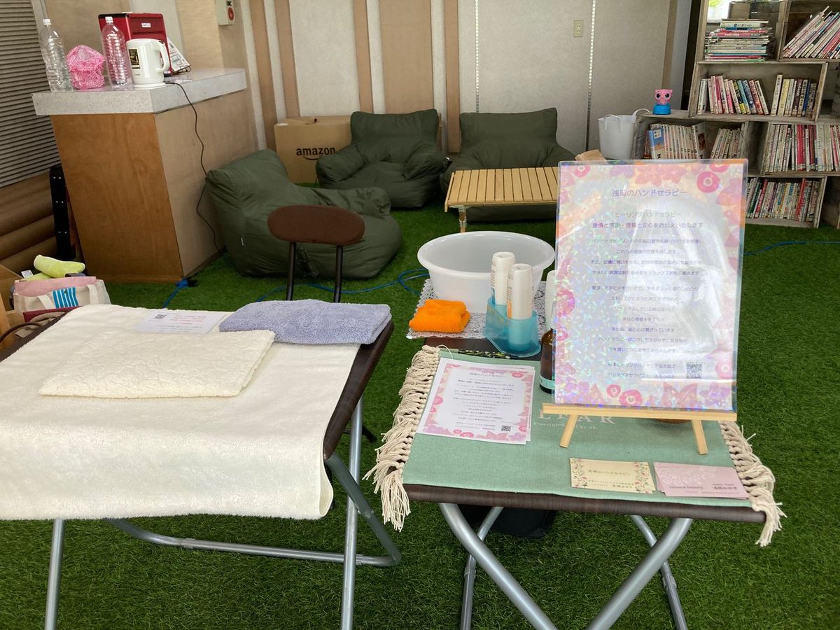 dm_nakagomi's tweet image. 本日もにぎやかでした！#3YES　さんだけでなく、＃ハンドセラピー　さんも繁盛していたようですよ　私も体験してみましたがとっても癒されました！また出店してくれるそうです！
#チャレンジシップ　#nakagomi