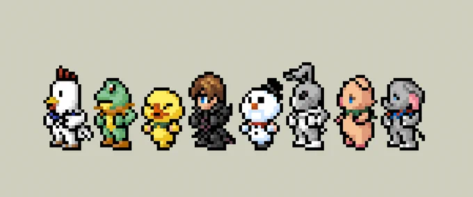 さあ・・・時空を超えて来たれ・・・!
彼方の勇士、稀なるつわものたちよ・・・ッ!
#FF14 #ドット絵 
