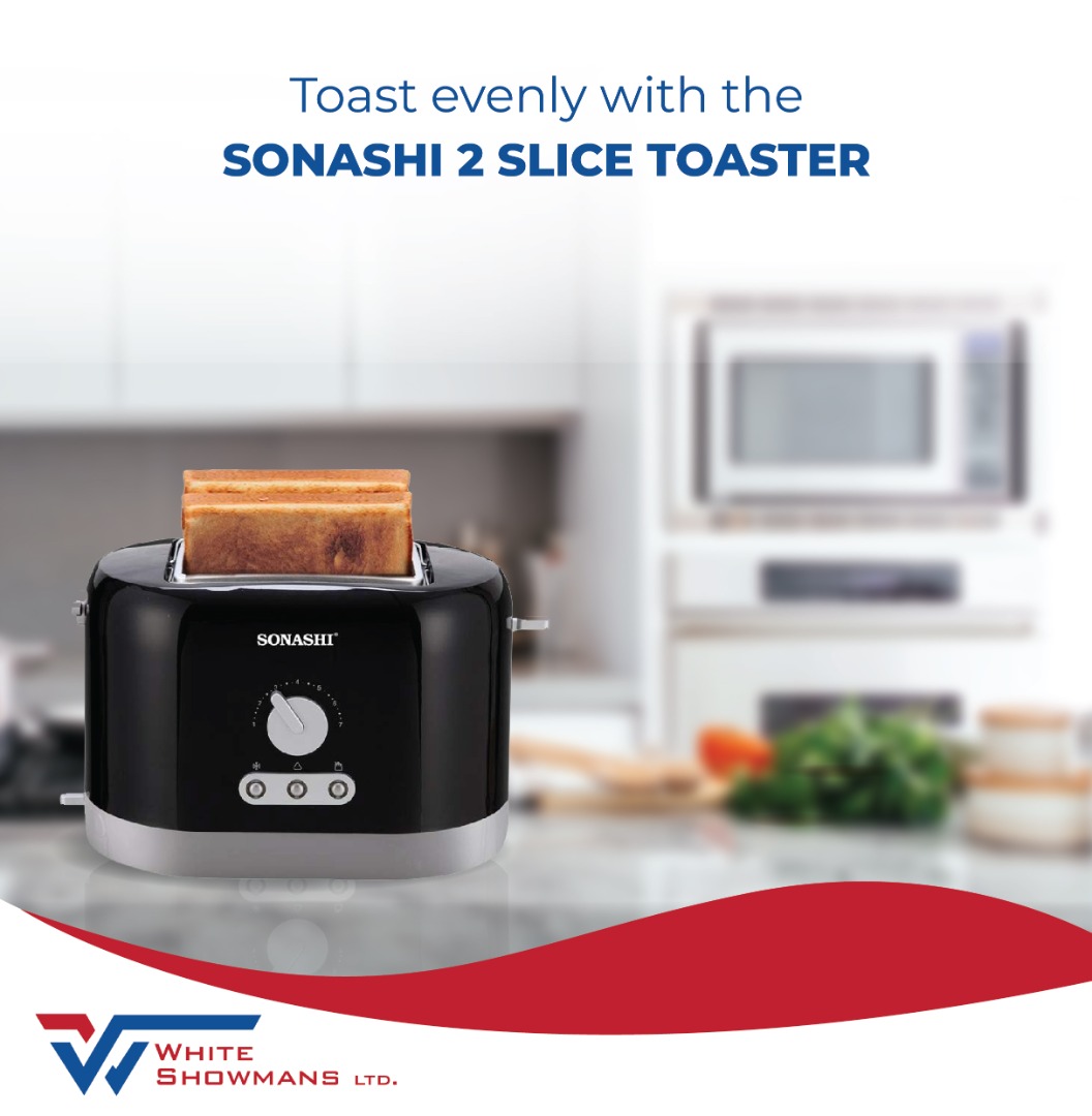 Whiteshowmans's tweet photo. Sonashi 2-Slice Toaster turns any bread into a toasted delight, just the way you like it! It features extra-wide, self-centering slots that accommodate a full range of bread slices, waffles and bagels. 
For bulk purchases, contact us on 0393202973

#Whiteshowman #Sonashi #toaster https://t.co/LsBSuFpwRn