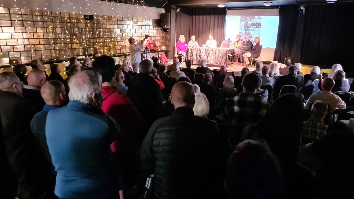 CasaLiverpool's tweet photo. this photo holds the atmosphere within✊what an emotional day at the casa for the launch of Mike Carden’s book. The true story of the dockers dispute 95’-98’ Book on sale at the casa from Saturday. ✊ https://t.co/65w43uhV92