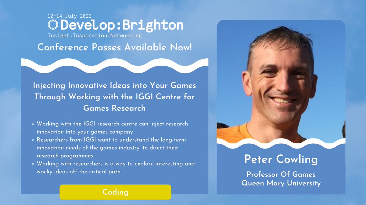 <a href="/iggiphd/">iGGi PhD</a> is the world’s largest centre for games research. Join Peter Cowling (<a href="/AIProf/">Peter Cowling</a>) as he presents the IGGI programme and how placing researchers within games companies is key to injecting innovation developconference.com/whats-on/speak… #DevelopConf