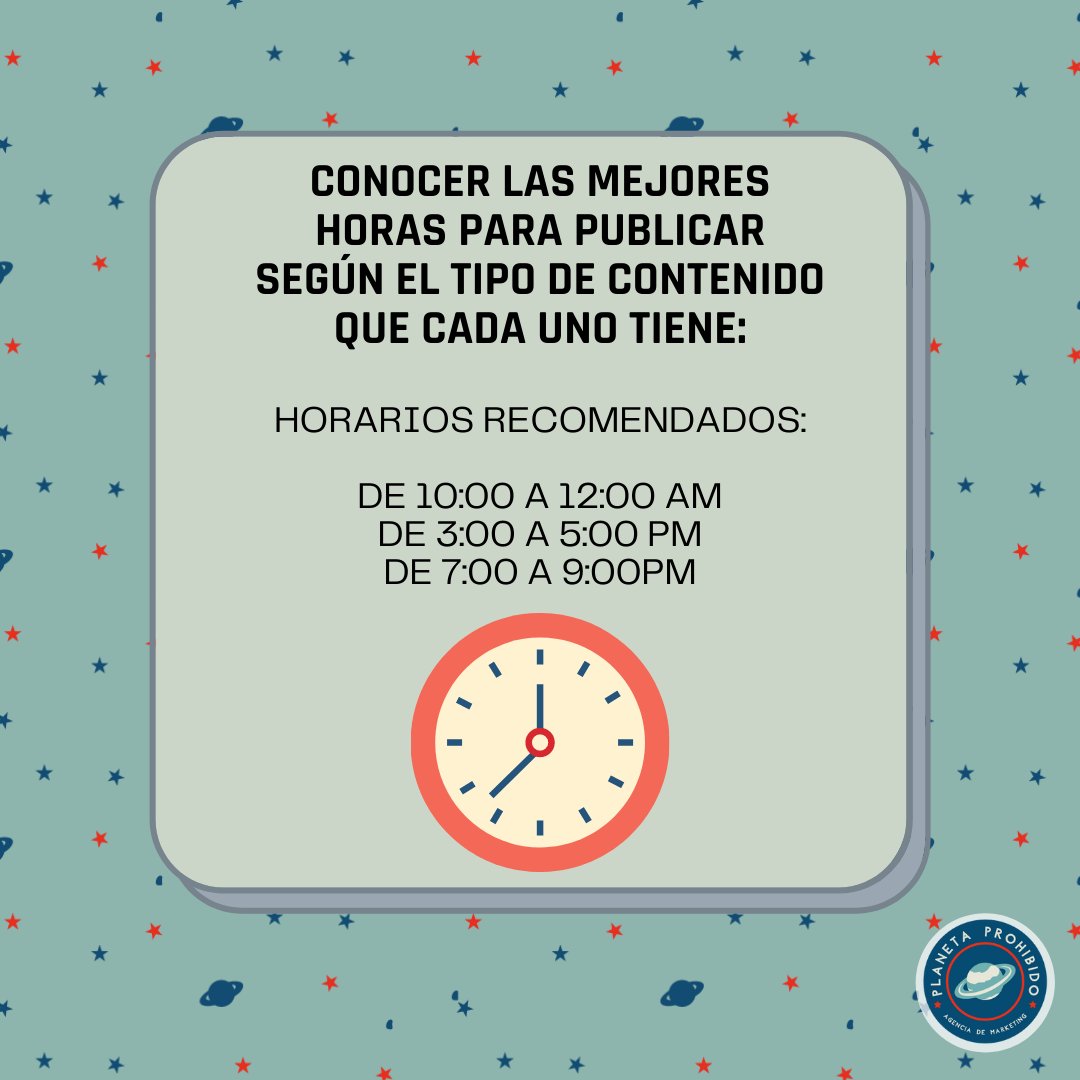 PlanetaProMKT's tweet photo. Con los últimos cambios en el algoritmo de Instagram, la hora en la que publicamos es fundamental para aumentar el rendimiento.
¡Prueba estos horarios y cuéntanos que tal os va!
#instagram #algortimo @aulaCM https://t.co/k98ze5n9n0