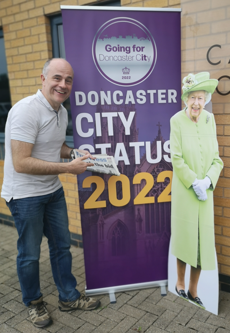 Yes, it's a very silly photo. No, I don't care! Doncaster is a CITY! That's it. That's the Tweet! #doncasterisgreat #goingforitdn #wegotitdn #cityofdoncaster