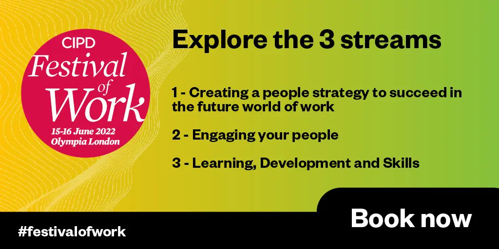 Looking to attend the <a href="/CIPD/">CIPD</a> #FestivalofWork on June 15-16? Find out what's the best stream for you and register today: buff.ly/3r2PsUk