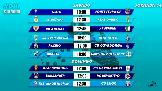 Horarios Jornada 34 DH1
