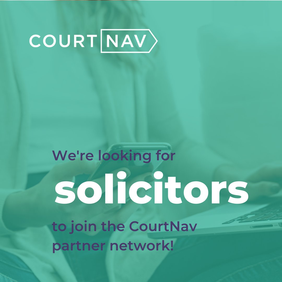 CourtNavTool's tweet photo. We're looking for solicitors to join the CourtNav partner network! βοΈπ»
We have over 80 partner solicitor firms across the jurisdiction who work with us to support survivors of domestic abuse under legal aid or privately.
Join us: https://t.co/I0TU5uhkV9 #CourtNav https://t.co/ficCEPDgHU