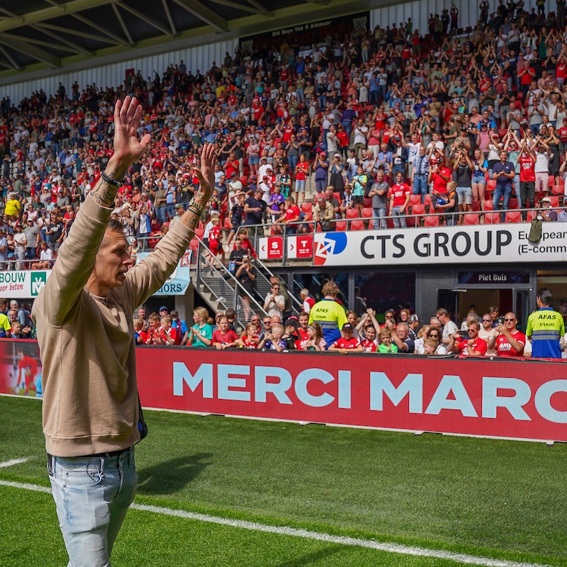 AZAlkmaar's tweet photo. 📺 𝗔𝗭 𝗧𝗩 𝗦𝗽𝗲𝗰𝗶𝗮𝗹

🧱 Op @ESPNnl is vandaag De Muur van Alkmaar te zien, over het afscheid van @Marco_Bizot1.

#AZ #DeMuur #MarcoBedankt