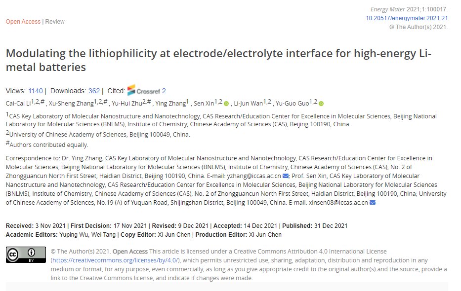 OAE_EnergyMater's tweet photo. #Rechargeable #Batteries #LimetalAnodes #Lithiophilicity #ElectrodeElectrolyteInterface
👏Sharing a quality Cover Article of Prof. Sen Xin from CAS
🔗Online Version: https://t.co/56NMj078dO
📖Download for free: https://t.co/f5kH9XMjyx https://t.co/2eNqUQrNpk