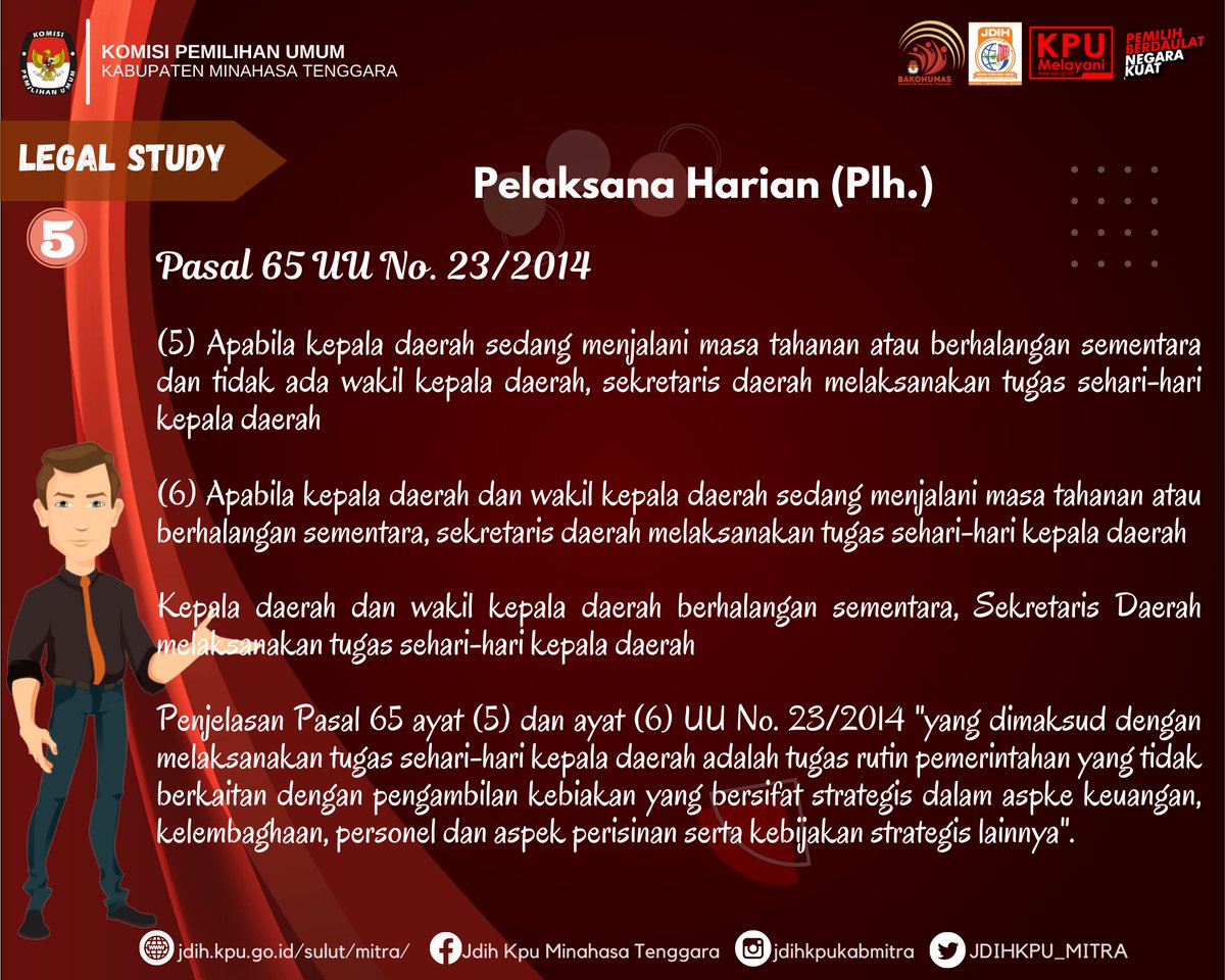 JDIHKPU_MITRA's tweet photo. #sobatJDIHKPU Jum'at berkah in mimin mau brbagi ilmu, ap kalian uda tau perbedaan Pejabat (Pj), Penjabat Sementara (PJs) Pelaksana Tugas (Plt), dan Pelaksana Harian (Plh)?
klo para bestie ku blum tau yuk tengok post dibawah ini ! ( Eps 2 )
#pemilu2024
#kpumelayani
#legalstudy https://t.co/0iTuOKydAr