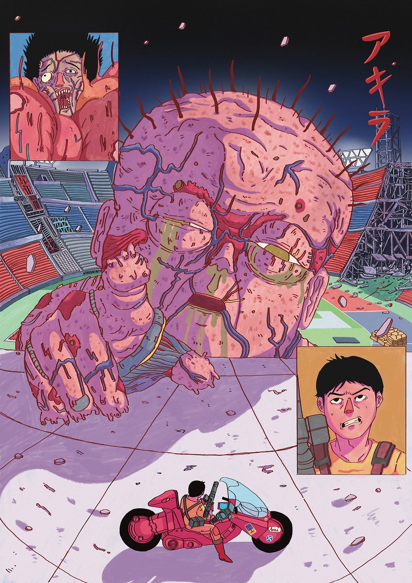 shapiens_'s tweet image. Tribute to Akira!  Super dope piece by Shapiens artist @royceegan #nft #2d #illustration