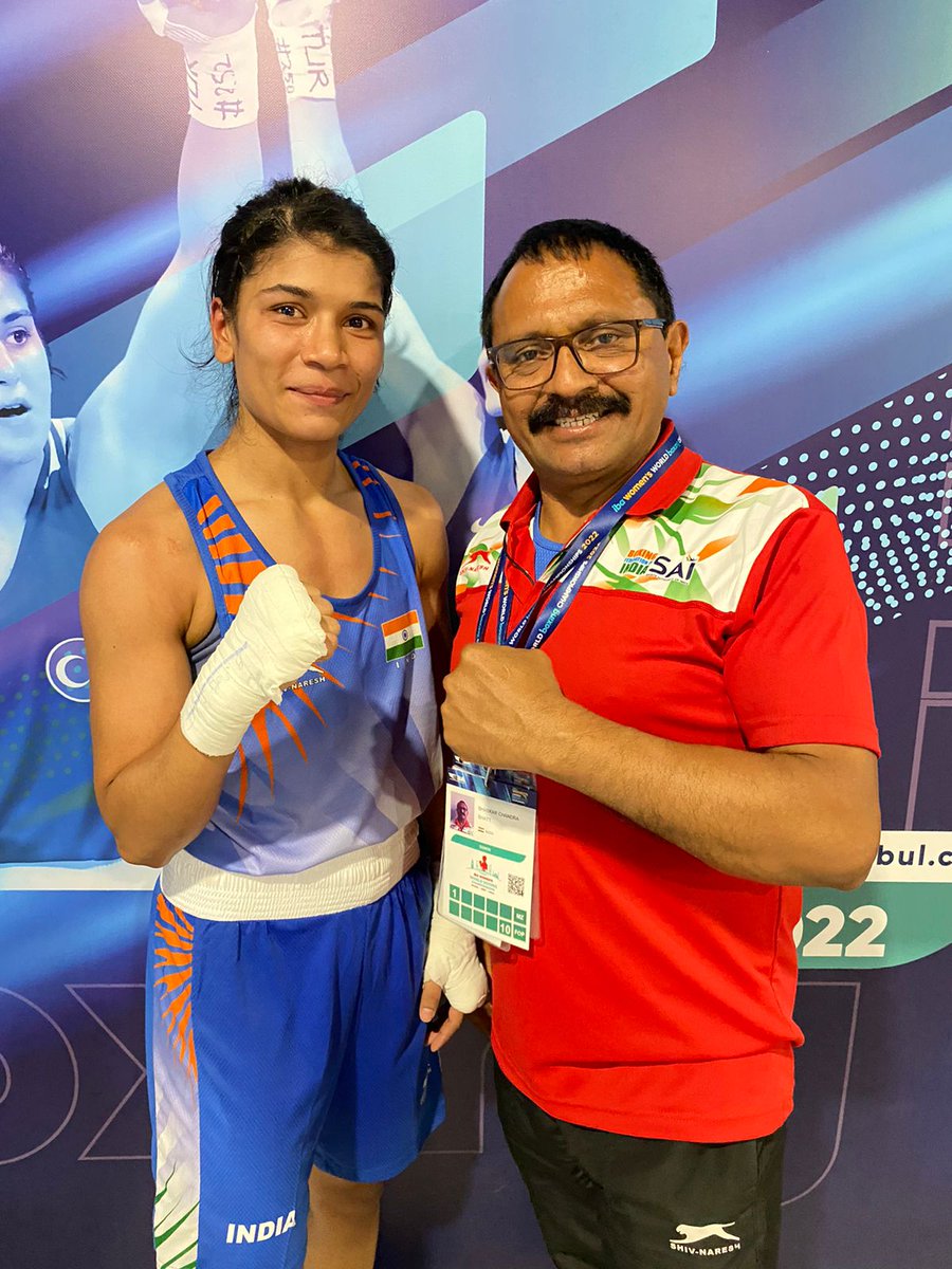 Such a proud moment for all of us. 🇮🇳
Many congratulations to you <a href="/nikhat_zareen/">Nikhat Zareen</a> for winning Gold at the Women's World Boxing Championships.