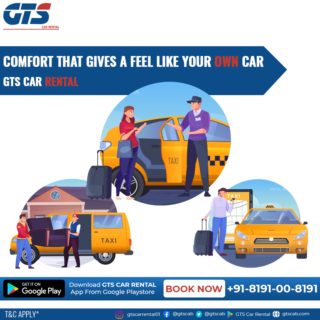 || GTS Car Rental Feel Like Your Own Car ||
 
🚕Ride With #GTSCarRental Pick Up & Drop #CabService, At a Very Affordable Price.
 
☎️Call for booking: 8191-00-8191
🌐Visit - gtscab.com/car-rental.aspx
.
.
.
#carrental #taxiservice #airportcab #gtscab #localcabservice #outstationcab