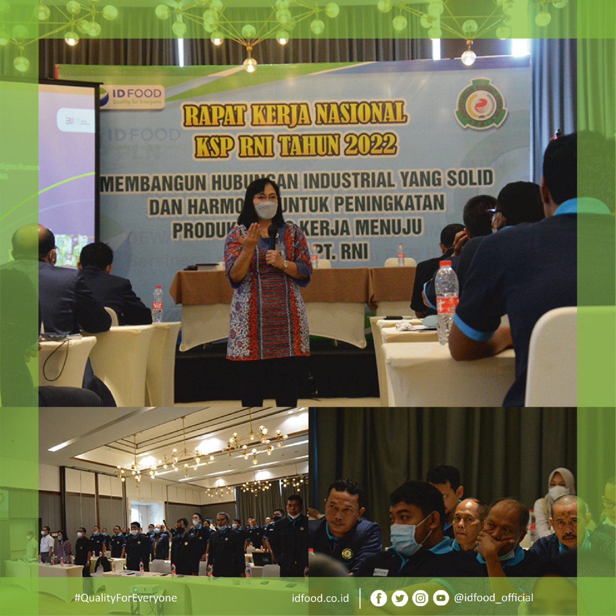 idfood_official's tweet photo. #SobatPangan

Surabaya - Direksi Holding pangan ID FOOD menghadiri kegiatan Rapat Kerja Nasional  Konfederasi Serikat Pekerja pada 18 - 19 Mei 2022 bersama Serikat Pekerja ID FOOD Group. https://t.co/CSJIAEpieI