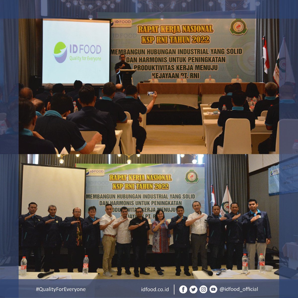 idfood_official's tweet photo. #SobatPangan

Surabaya - Direksi Holding pangan ID FOOD menghadiri kegiatan Rapat Kerja Nasional  Konfederasi Serikat Pekerja pada 18 - 19 Mei 2022 bersama Serikat Pekerja ID FOOD Group. https://t.co/CSJIAEpieI