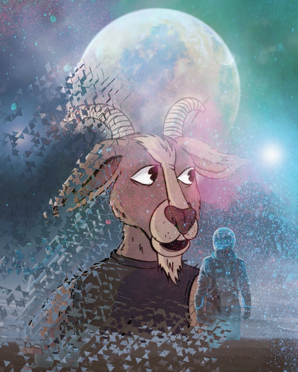 McGreg_05's tweet photo. Goat to the Moon 🚀
@GreatGoatsNFT https://t.co/9KkWfys064