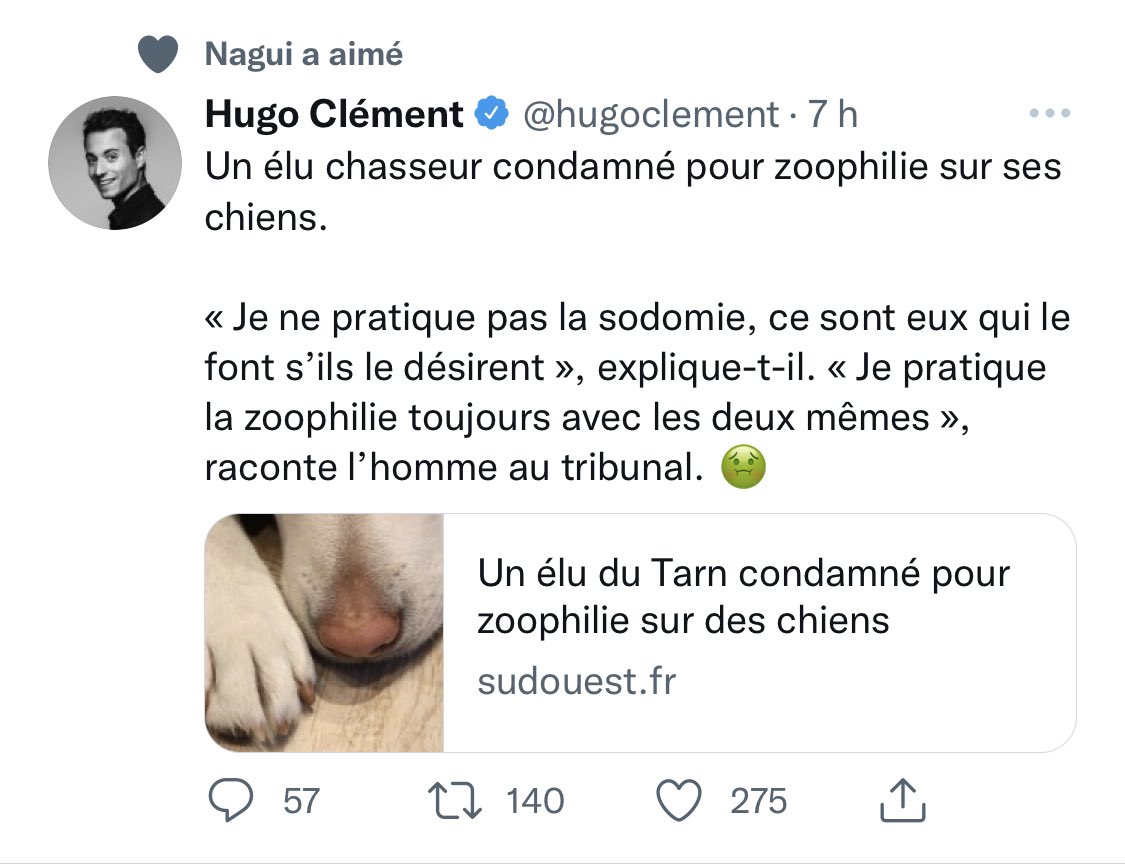 ChnekNorris's tweet photo. @hugoclement Euh… y a que moi que ça choque ?? « ❤️Nagui a aimé ». On pourra pas dire qu’on sachoir pas… #chevals https://t.co/LNRX3rQMuw