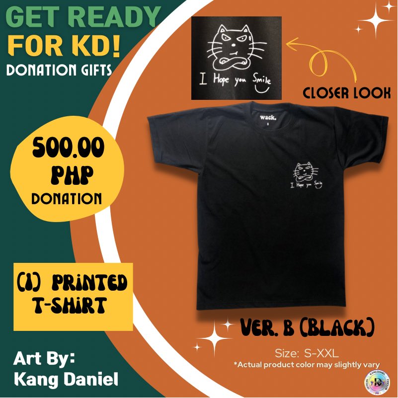kangdanityph's tweet photo. Receive PARANOIA HAND EMBROIDERED T-SHIRT line art by @PeachArtHaNiel for a ₱600 donation.

Or own 1 of these PRINTED T-SHIRTS with ₽500 donation!

2 DAYS LEFT before #GetReadyForKD ends!
Form:
🔗https://t.co/BMv7ZLsupQ

Or join our [#TheStory] PH GO
🔗https://t.co/FpZgmZcko9 https://t.co/W393AcprHk