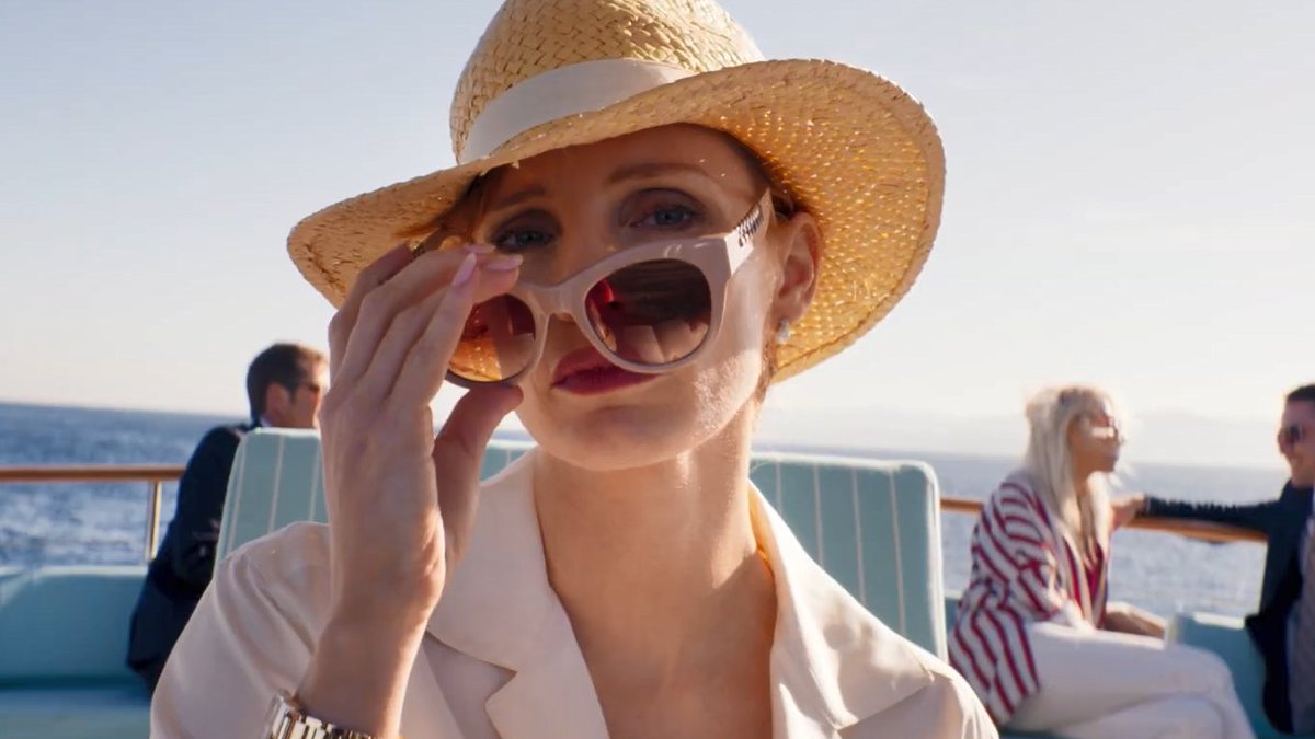 'Jessica Chastain is on fire here, slinking around with a drink in hand and a line of coke to be snorted, flirting and quipping her weekend away, allowed to have actual fun for once rather than the misery she’s usually lumbered with.' - The Guardian's review of #TheForgiven