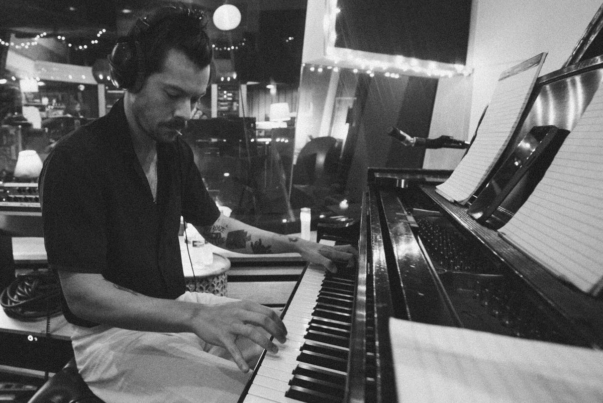 Harry during the making of #HarrysHouse