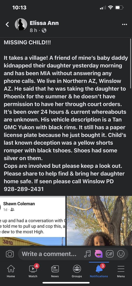 Fierceblone's tweet photo. 🚨MISSING CHILD LAST SEEN IN WINSLOW AZ 🚨

 This is the only information I have at the time for this little girl. Trying to get more from my friend. Please share. @DopeSoulGirl @MV5FTMB @ArizonaNewsnet https://t.co/dNPneiFfFz