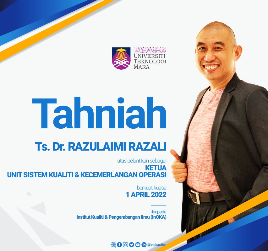 Tahniah Ts. Dr. Razulaimi Razali atas pelantikan sebagai Ketua Sistem ...