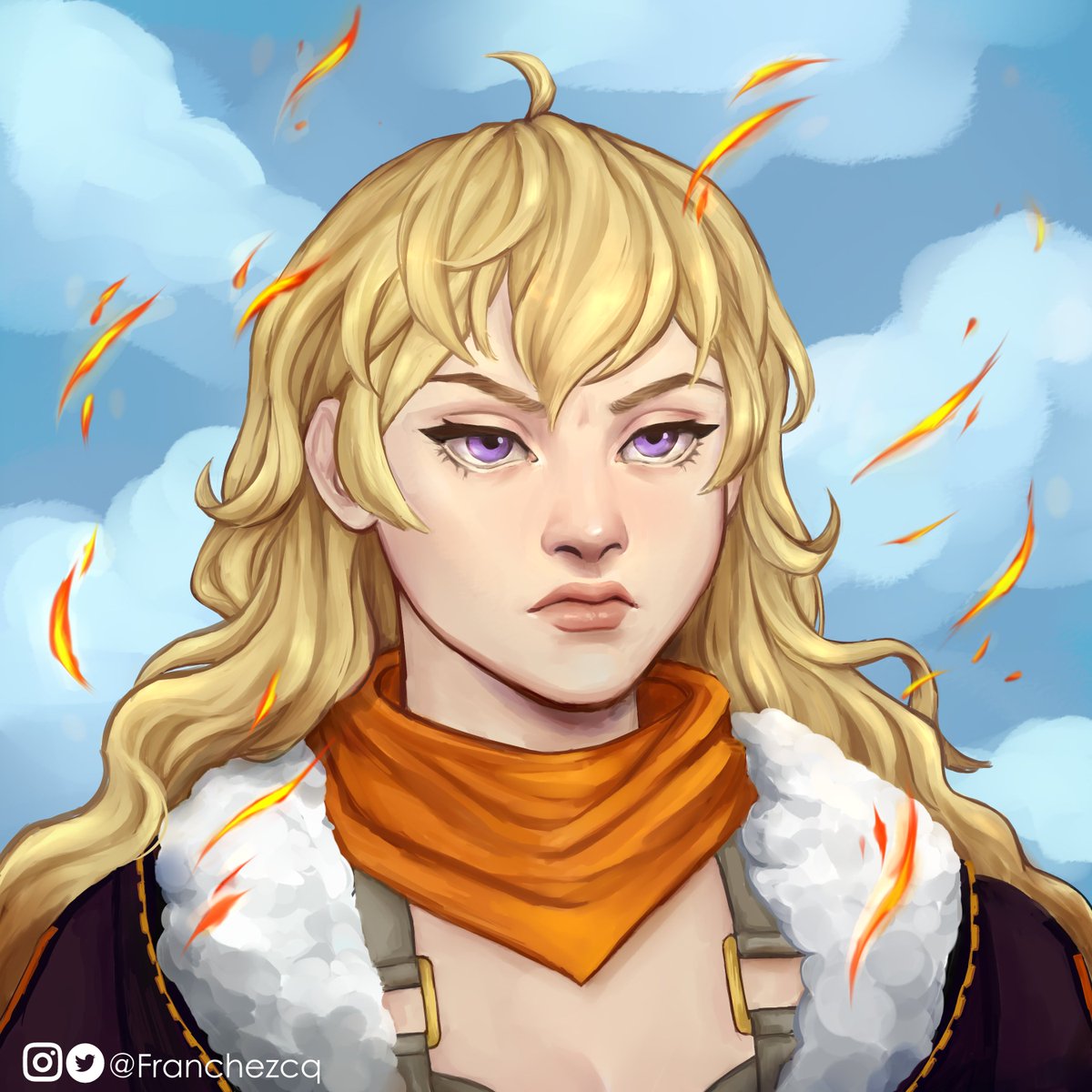 pomezca's tweet photo. And finally Yang, my favorite piece since I like painting blonde hair :D
.
comment down below for any character requests and suggestions! 
#RWBYfanart #RWBY #FANART #YangXiaoLong  #digitalart https://t.co/3fzOUoNUFK