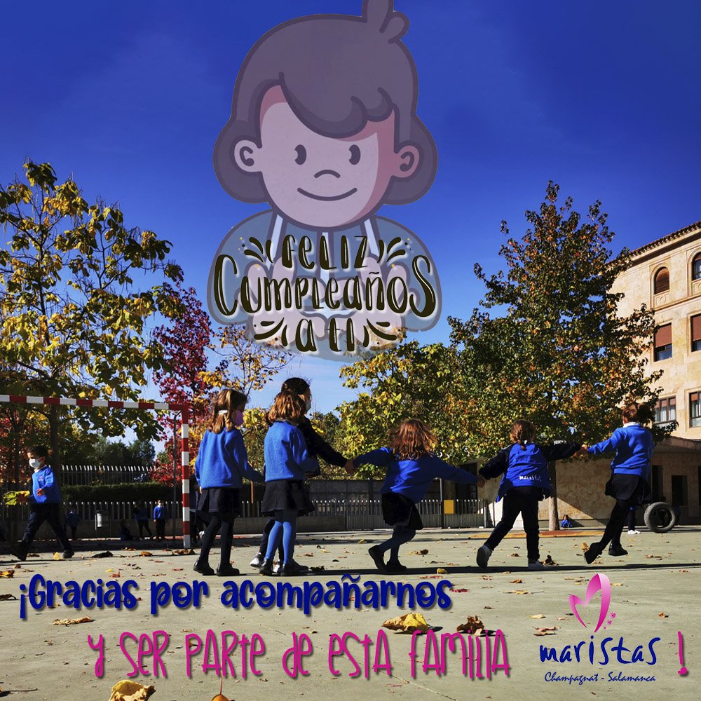 MSalCha's tweet photo. 🔊 Hoy, 20 de mayo, celebramos el cumpleaños de San #MarcelinoChampagnat. Desde nuestro cole nos sumamos a esta celebración y felicitamos a todos los que forman parte de esta gran familia. 

¡Feliz día de San Marcelino! 😊
#Maristas #SomosFamilia #MaristasEscucha https://t.co/jQbFTv1pAh