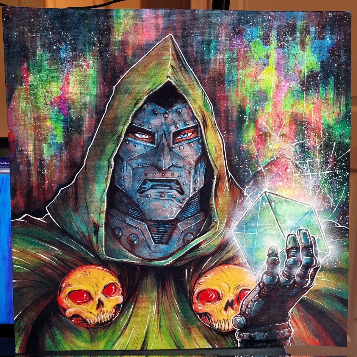 MayoAndBread's tweet photo. a little #DoctorVictorVonDoom for #MUNCIECOMICCON sesh this #Saturday ! save your gas for this trip / tis gonna be a fun one!
#JackKirby #12x12 #doctordoom #drdoom #doom #cosmiccube #tesseract #power #art #artist #marvel #villain #baddie #inks #artsauce #mayonnaiseandbread https://t.co/KKYBbaclnJ