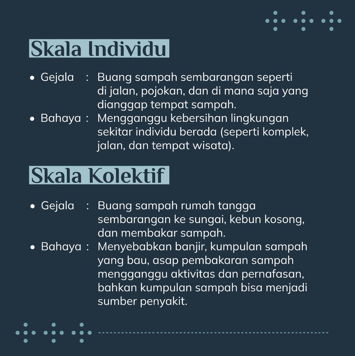 Kita harus lebih bijak mengelola sampah, karena setiap harinya kita menghasilkan sampah

<a href="/lpdp_ri/">#DiriUntukNegeri</a>
#LPDP #PK186 #JenggalaSamudra #BersamaBangunNegeri #DiriUntukNegeri #AkuPastiMengabdi #SDMUnggulIndonesiaMaju #SatuDekadeLPDPSemakinBerintgritas #KampanyeSosial