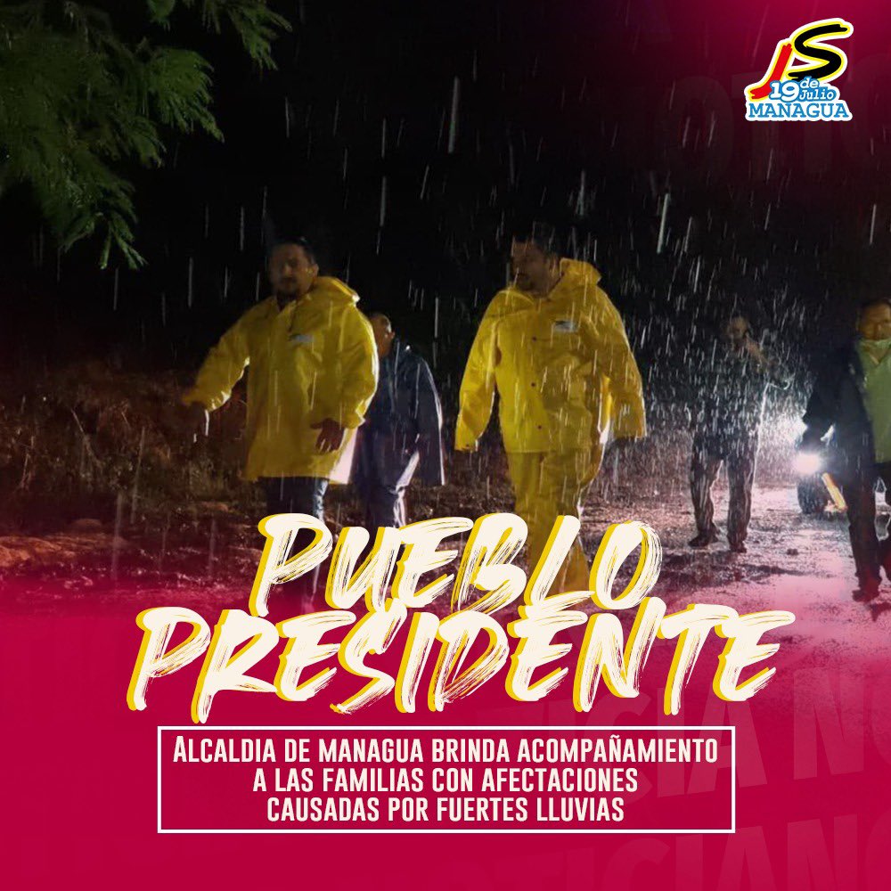 #19Mayo | La Alcaldía de Managua a través de su Secretario General, Cro. Fidel Moreno, brinda un acompañamiento cercano a las familias afectadas por las fuertes lluvias por orientaciones de nuestro Comandante Daniel y Cra. Rosario ✊🏻🫡🌧