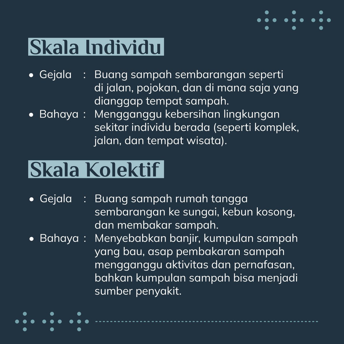 Kita harus lebih bijak mengelola sampah, karena setiap harinya kita menghasilkan sampah

<a href="/LPDP_RI/">#DiriUntukNegeri</a> 

#LPDP #PK186 #JenggalaSamudra #BersamaBangunNegeri #DiriUntukNegeri
#AkuPastiMengabdi #SDMUnggulIndonesiaMaju #SatuDekadeLPDPSemakinBerintgritas
#KampanyeSosial