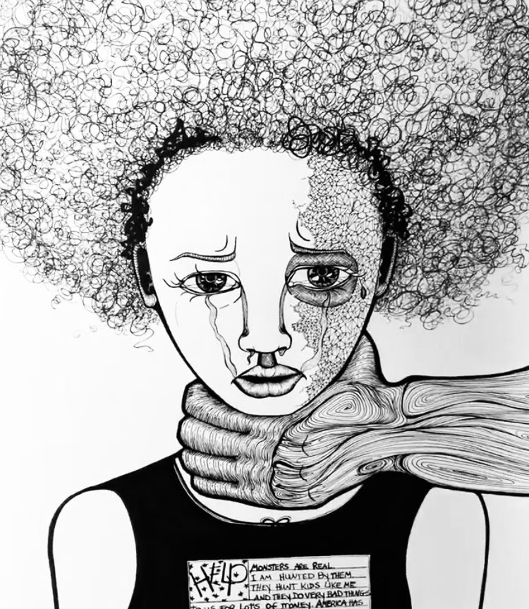 KateScrypto's tweet image. #SaveTheChildren #artontwitter #NFTs #InkArt #EndChildTrafficking