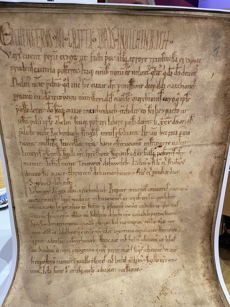 ArminSchaertl's tweet photo. Das ist die Urkunde des  Klosters Reichenbach aus dem Jahr 1122, in der #perschen erstmalig erwähnt wird! #900jahreperschen https://t.co/7pHRux1Tpn